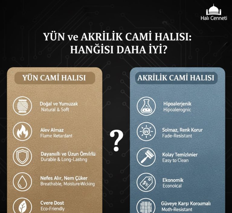 Yün ve Akrilik Cami Halısı Hangisi Daha İyi