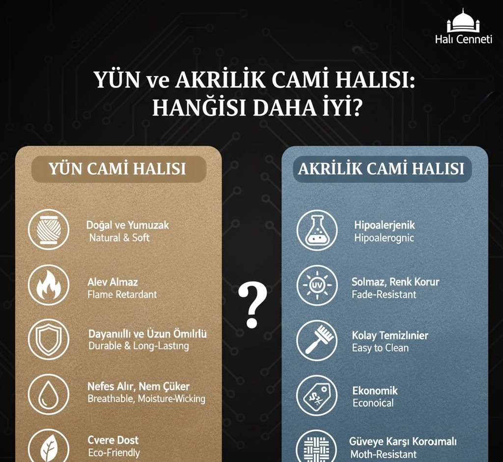 Yün ve Akrilik Cami Halısı Hangisi Daha İyi