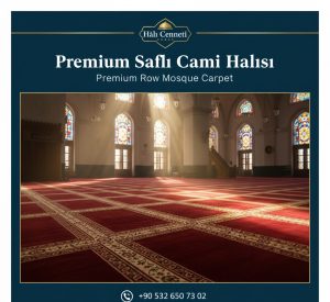 Premium Saflı Cami Halısı Bordo